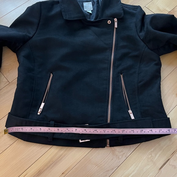 Lauren Conrad Black Faux Suede Moto Jacket - Picture 6 of 9